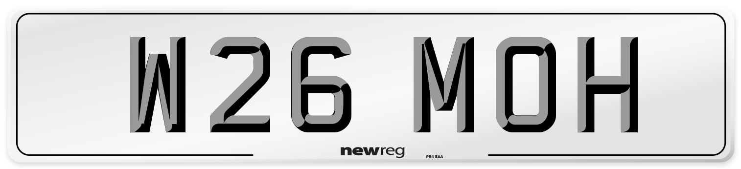 W26 MOH Number Plate from New Reg